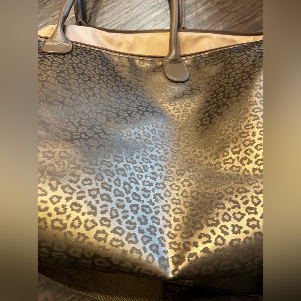 Brown duffel bag